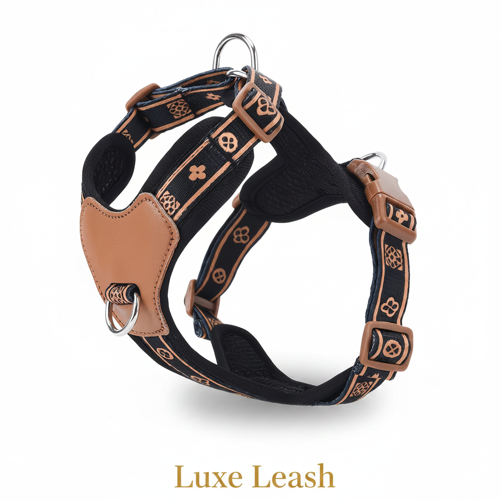 Luxe Leash Harness – Black