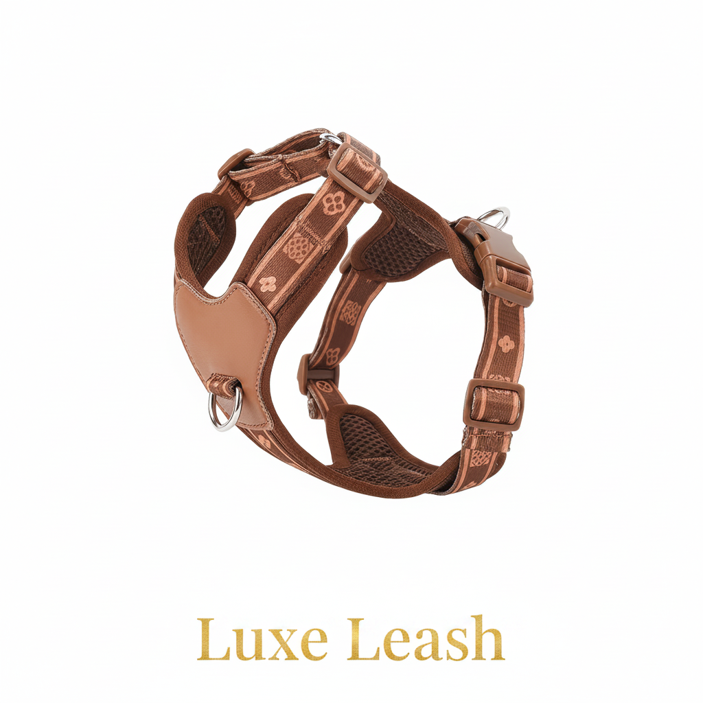 Luxe Leash Harness – Brown
