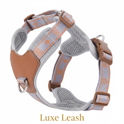 Luxe Leash Harness – Grey