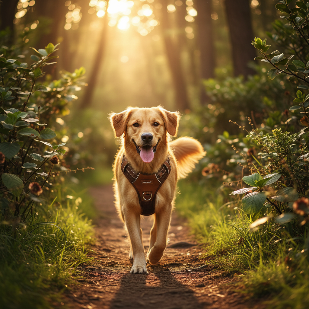 Luxe Leash Harness Lifestyle Shot